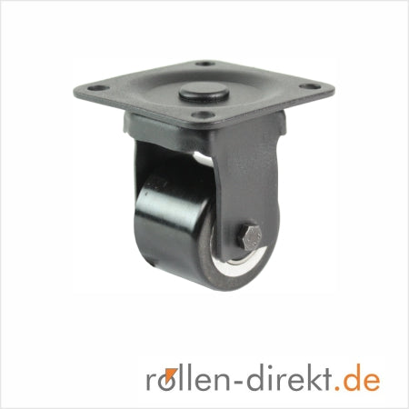 mini-Schwerlastrolle - schwarze Bockrolle 50 mm