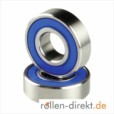 rostfreies Edelstahl Kugellager mit blauem Dichtring Bezeichnung S6206-2RS