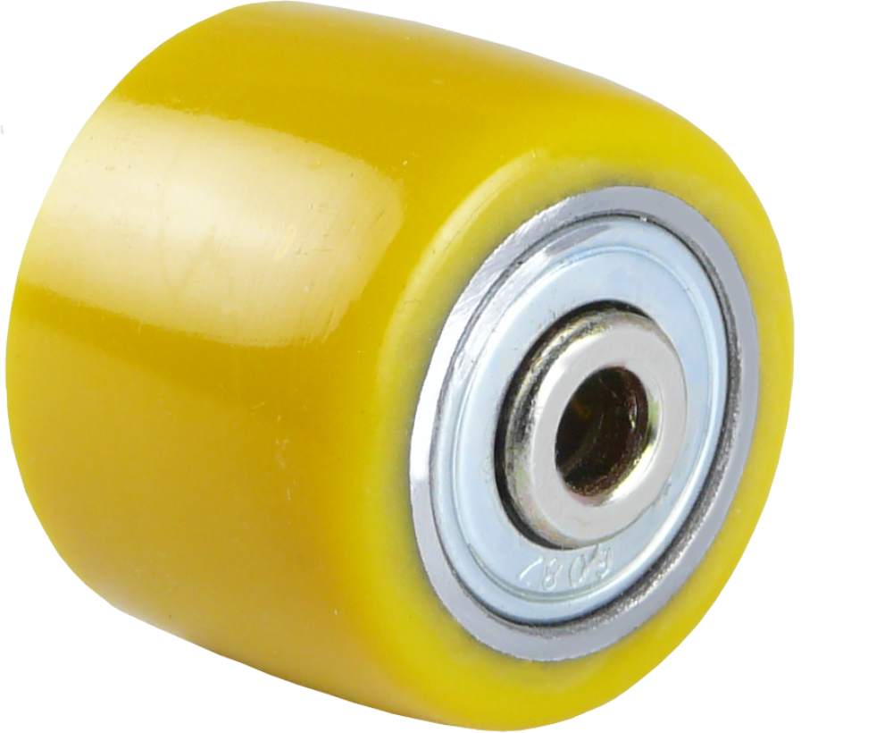 35 x 27 mm mini Schwerlast Rad aus Polyurethan Shore 92° A.