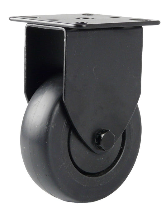75 mm - Schwarze Bockrolle für Möbel und Interior