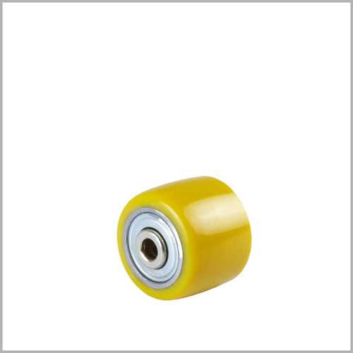35 × 27 mm Mini-Schwerlastrad Polyurethan mit Alu-Vollkern – 100 kg, Kugellager