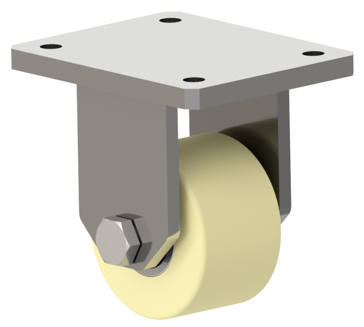Schwerlast-Bockrolle 65 mm | Polyamid-Rad | Tragkraft: 700 kg | Bauhöhe 95 mm
