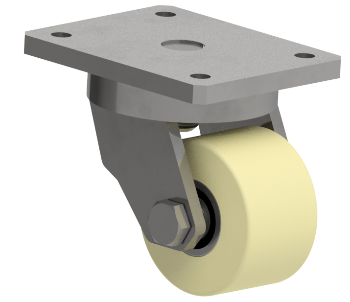Schwerlast-Lenkrolle  80 mm | Polyamid-Rad | Tragkraft: 1000 kg | Bauhöhe 125 mm | flach mit hoher Tragkraft