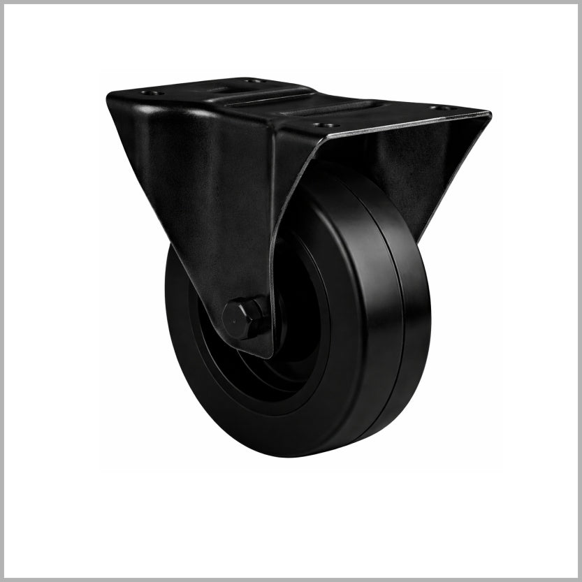 Bockrolle 100 mm, schwarz, Serie 140