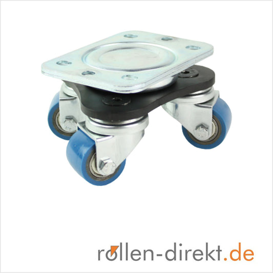 35 mm mini-Schwerlast Drehteller mit Soft-Polyurethan-Rad
