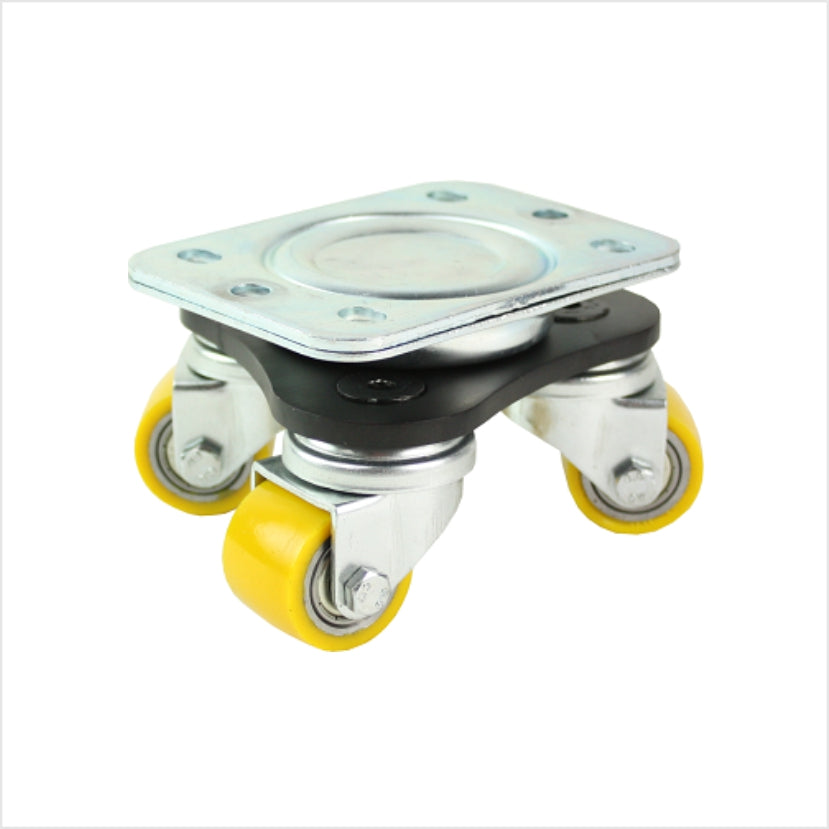 Drehteller 35 mm gelb, Mini-Schwerlast – Kulissenbau – rollen-direkt