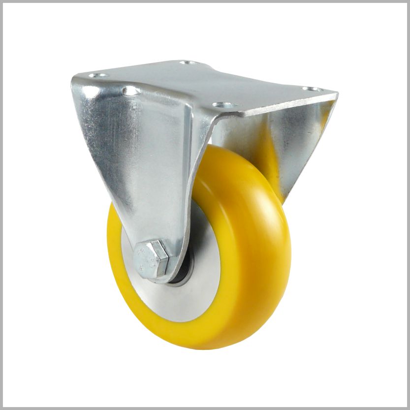 100 mm Bockrolle, Polyurethan-Rad, ballig & flach - B-TS/690KBA/100/40