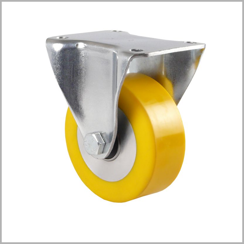 100 mm Bockrolle Polyurethan flach