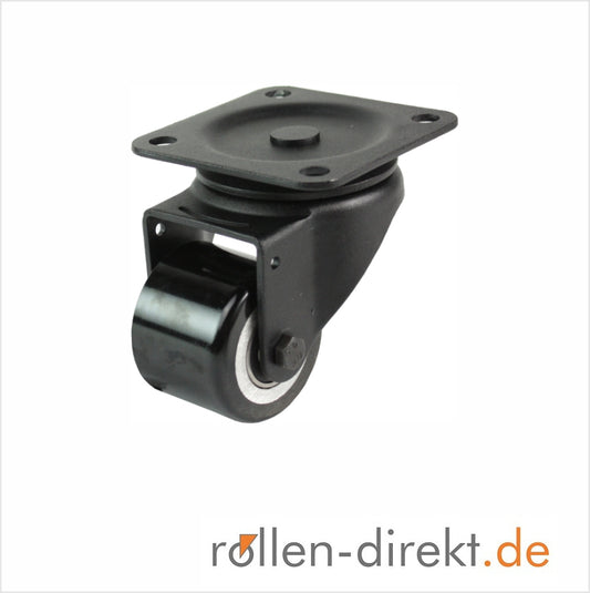 mini-Schwerlastrolle - schwarze Lenkrolle 50 mm