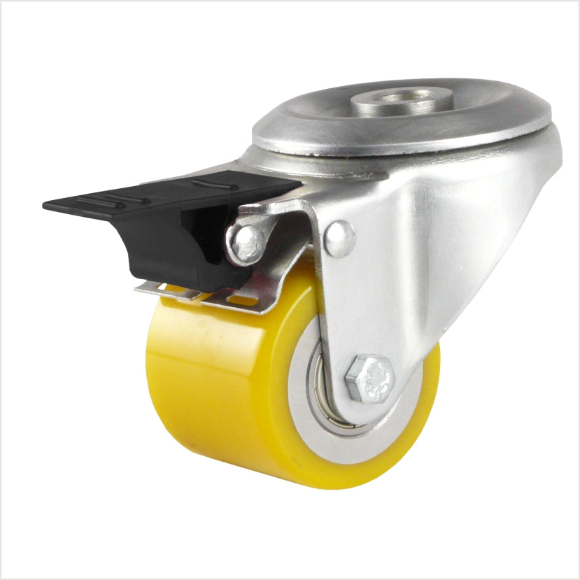 Lenkrolle mit Rückenloch und Feststellbremse 