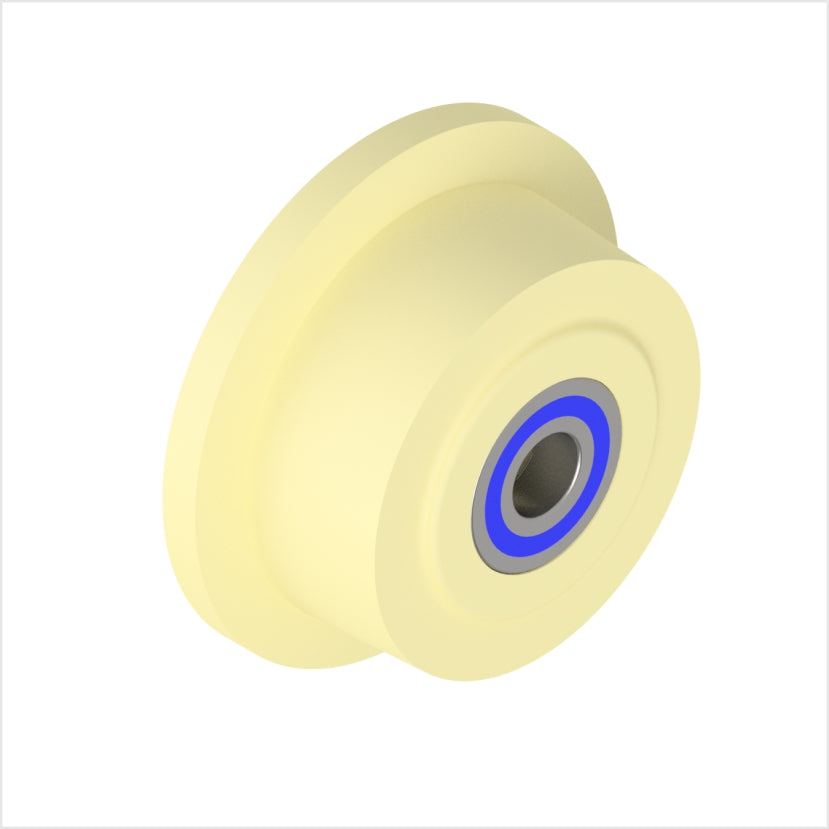 Spurkranzrad | 250 x 80 mm | Polyamid 6G |  Kugellager | Nabennut | Lauffläche 3°