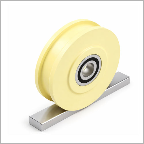 175 mm Doppelspurkranzrad aus Polyamid PA6G mit Kugellager