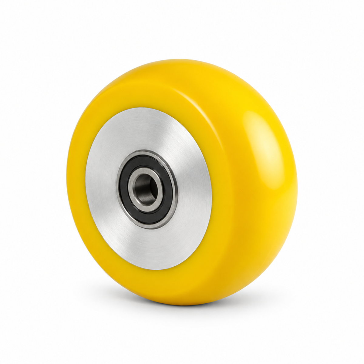 125 × 40 mm Polyurethan-Rad mit Alu-Vollkern, ballig – Serie 690