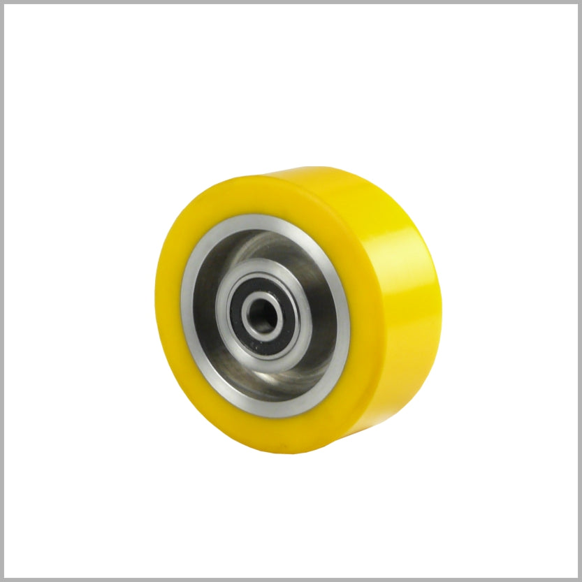 Polyurethan-Rad 100x40 mm | Alu-Felge | Kugellager | Ersatzrad für Transportrollen