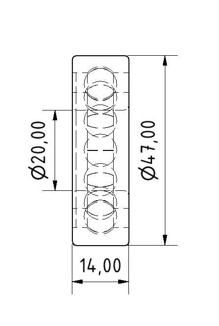 S6204 2RS Maße: 20 x 47 x 14 mm Rillenkugellager Edelstahl